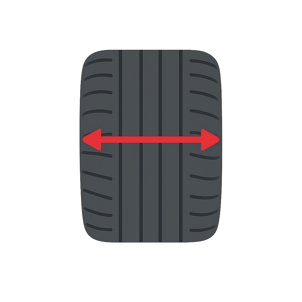 Tyre width illustration