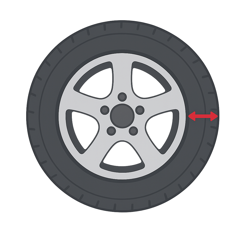 Tyre profile illustration